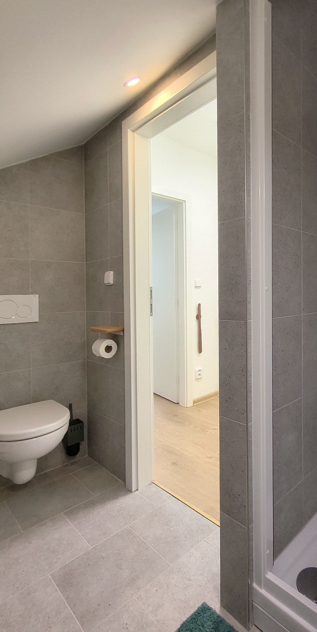 Entrance to the private bathroom of studio 401