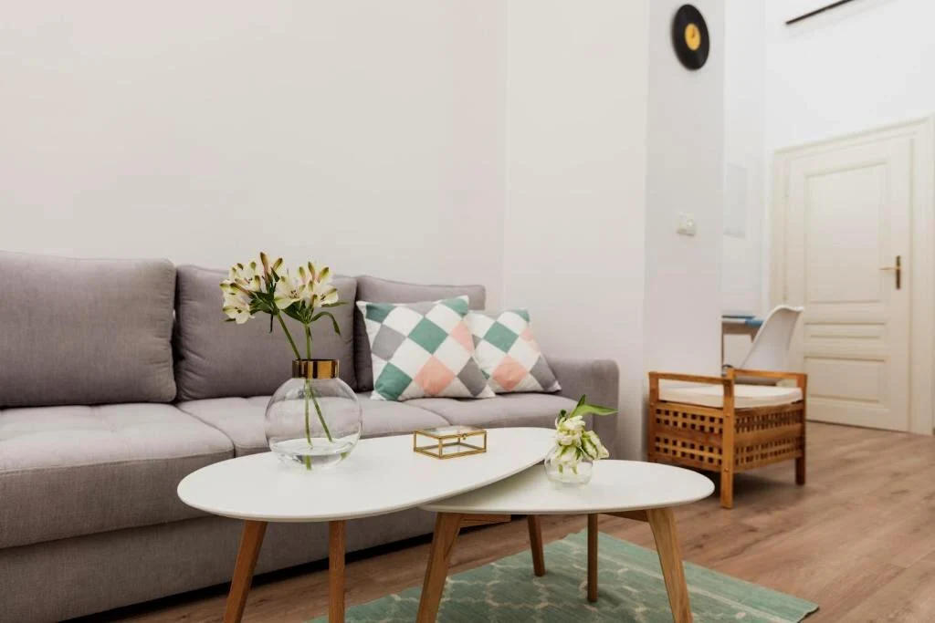 Rozkládací pohovka v obytné části apartmánu kategorie Classic M