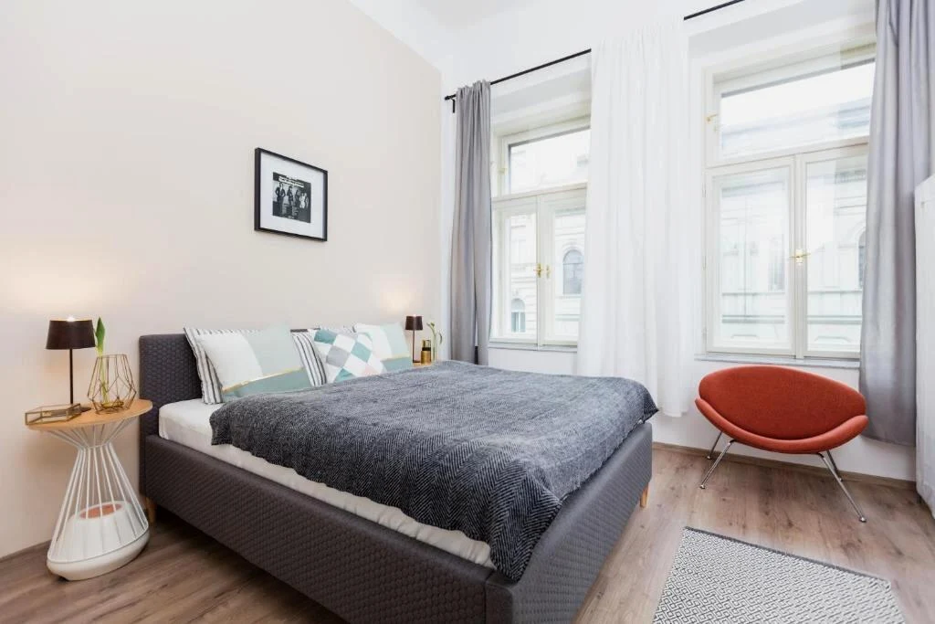 Samostatná King spací zóna apartmánu kategorie Classic XL